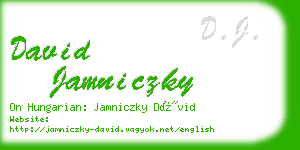 david jamniczky business card